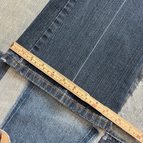 GLO VTG Y2K bootcut flare jeans low rise dark wash denim size 3 - Picture 11 of 11